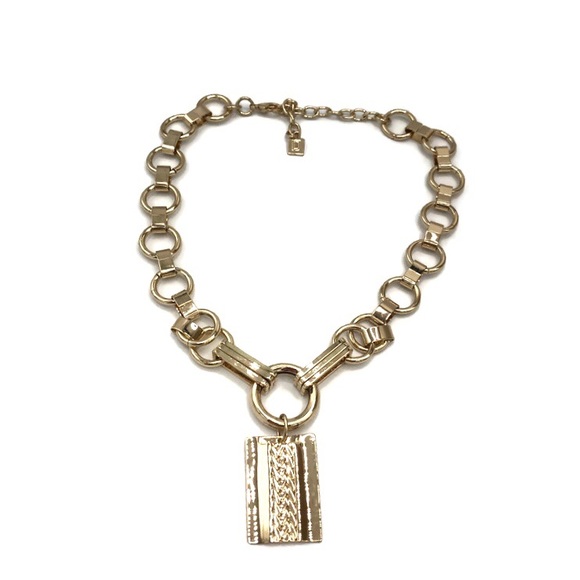 Dannijo Elisa Gold Tone Pendant Necklace Rachel Zoe Box Of Style - Picture 8 of 8